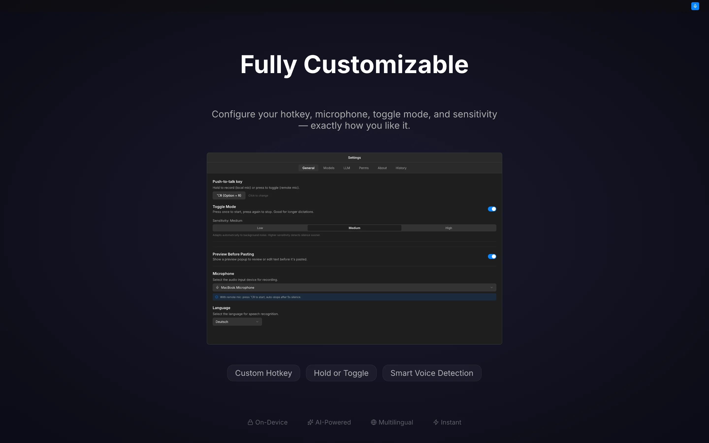 Fully Customizable