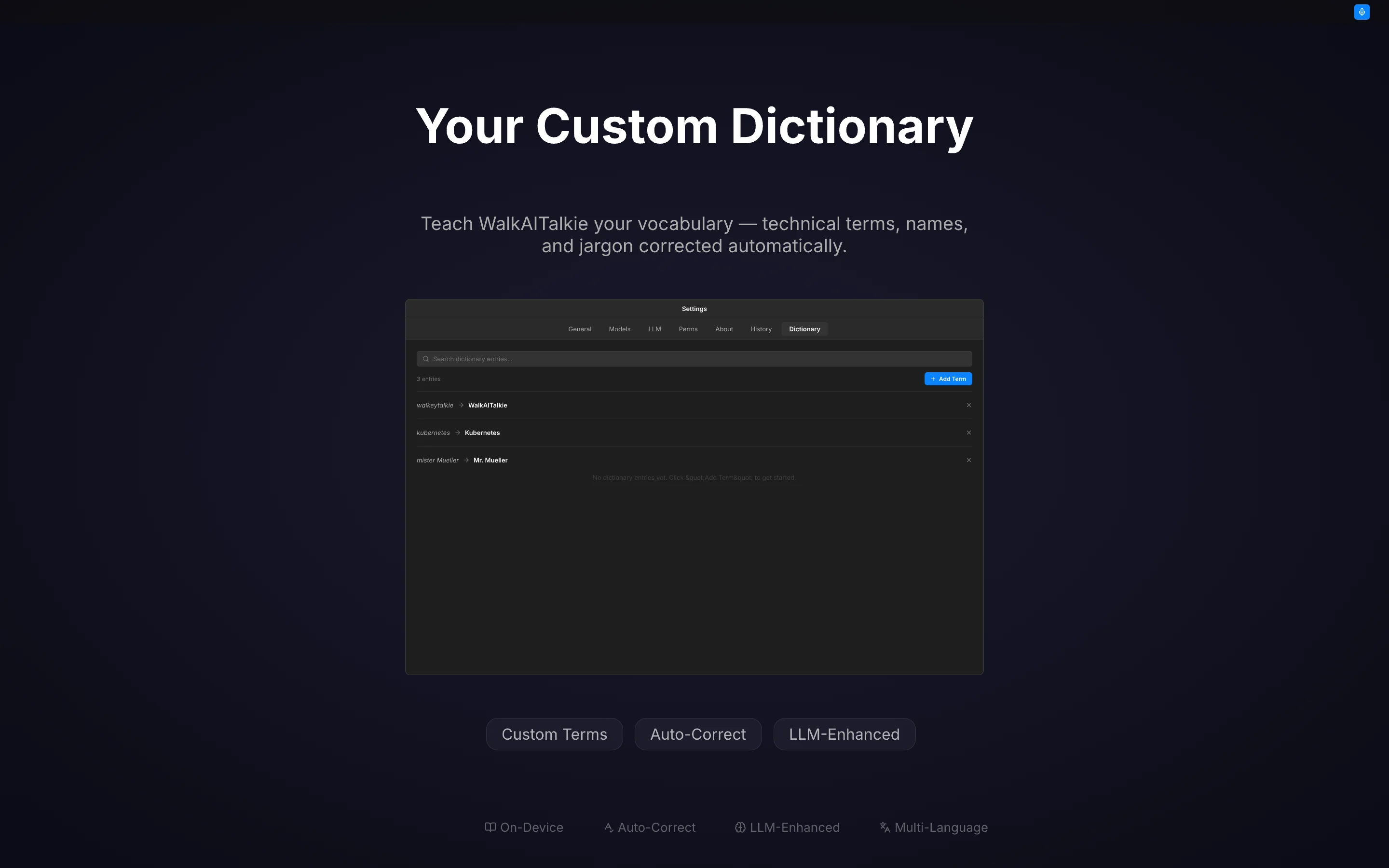 Your Custom Dictionary