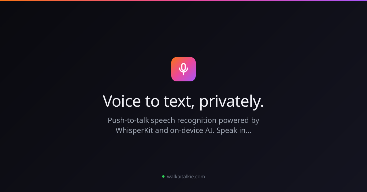 WalkAITalkie Screenshot